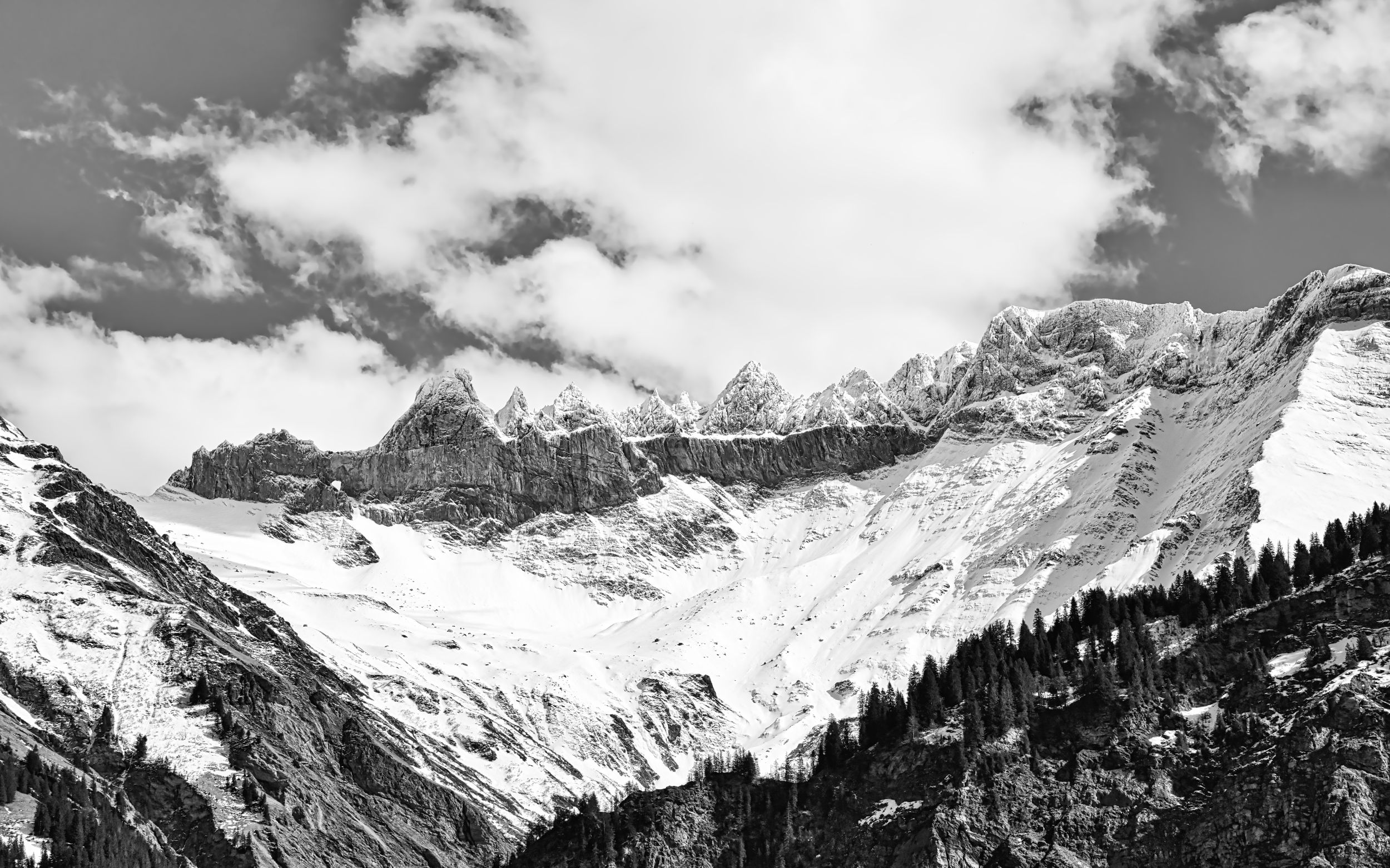 Glärnisch Berggipfel im Hintergrund