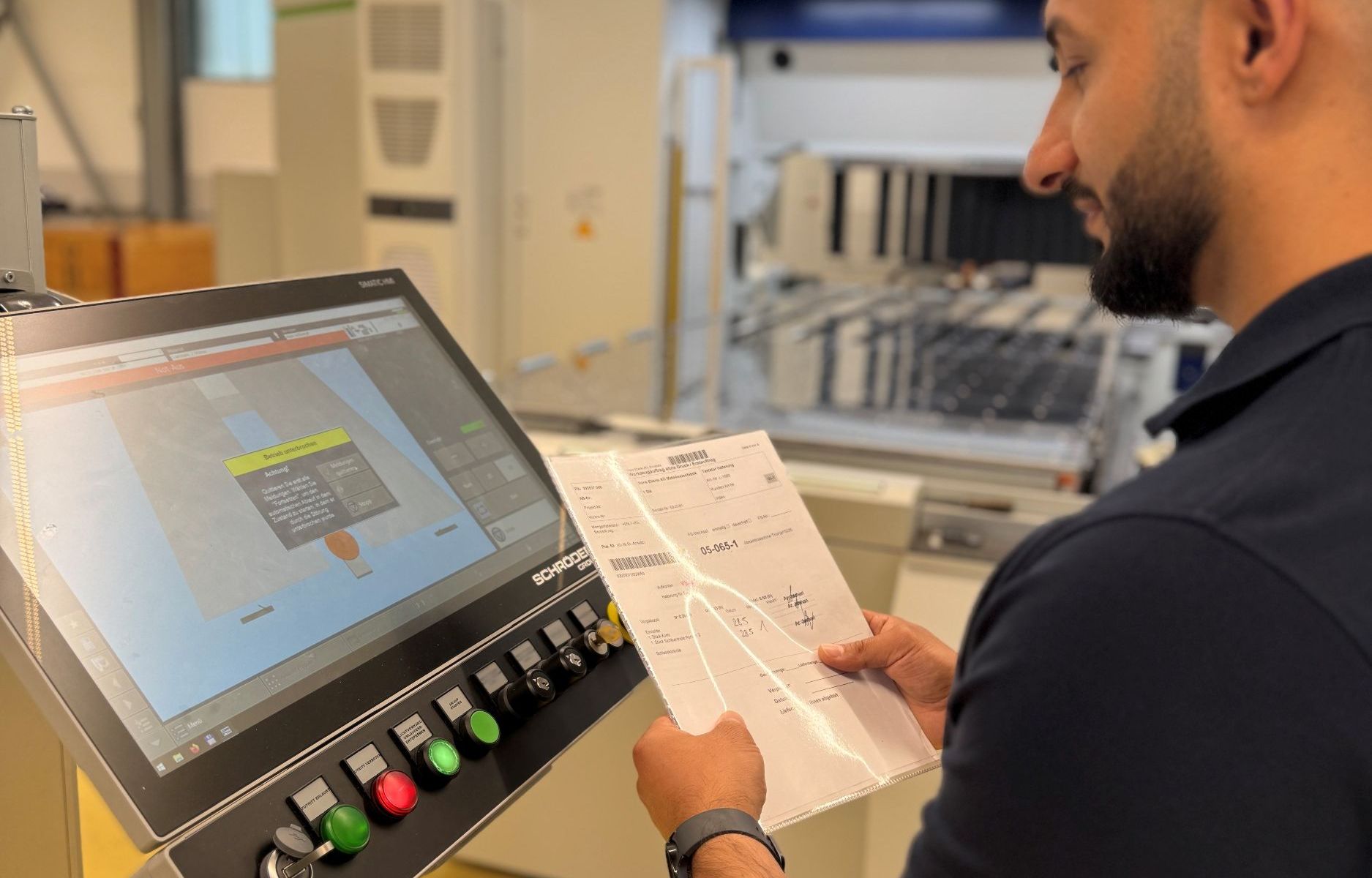 Papier in der Produktion